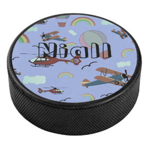 Fun Colourful Aviation   Hockey Puck