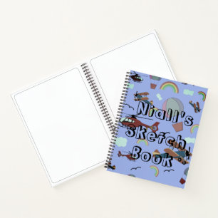 Fun Colourful Aviation Personalized Sketch Book