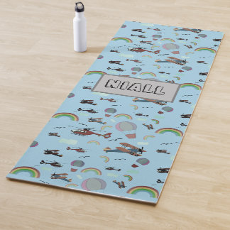 Fun Colourful Aviation Personalized Yoga Mat