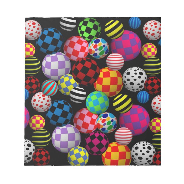 Fun & Colourful Balls Notepad (Front)