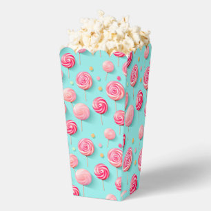 Fun & Colourful Blue and Pink Lollipops Favor Box