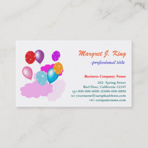 Fun, colourful business card