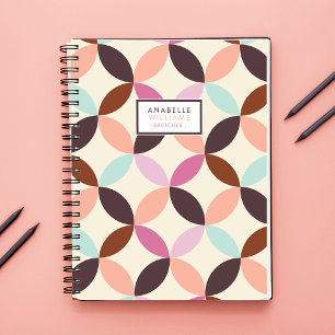 Fun Colourful Circles Abstract Pattern Notebook