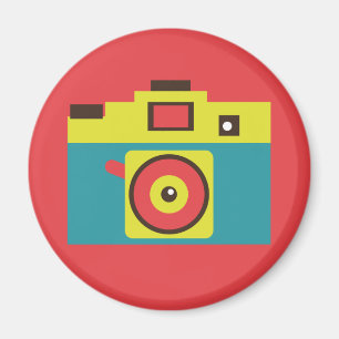 Fun Colourful CMYK Lomo Camera Photographer Magnet