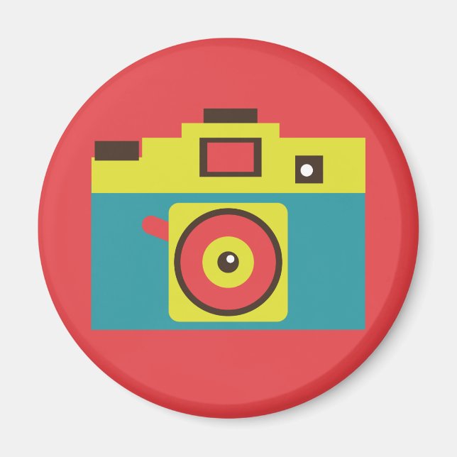 Fun Colourful CMYK Lomo Camera Photographer Magnet (Front)