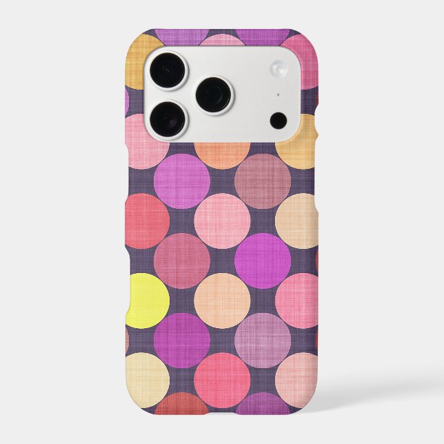 Fun Colourful Contemporary Polka Dots Art Pattern (Back)