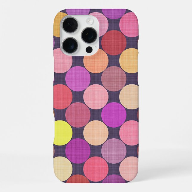 Fun Colourful Contemporary Polka Dots Art Pattern iPhone Case (Back)