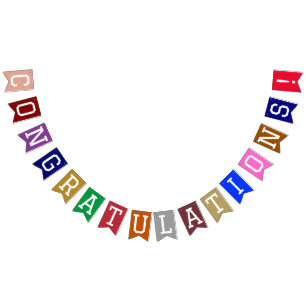 Fun & Colourful Custom All Occasion Congratulation Bunting Flags