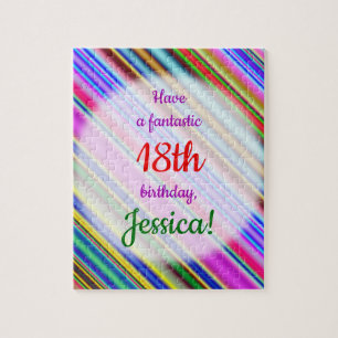 Fun, Colourful, Customizable 18th Birthday Puzzle
