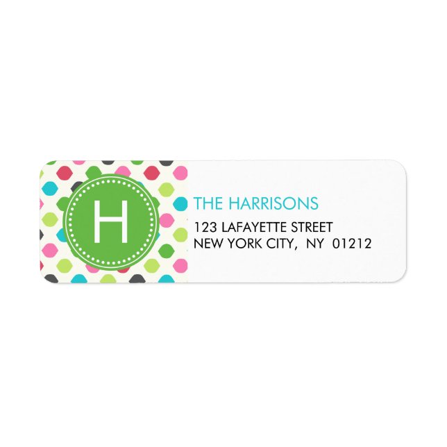 Fun Colourful Dots Personalized Monogram (Front)