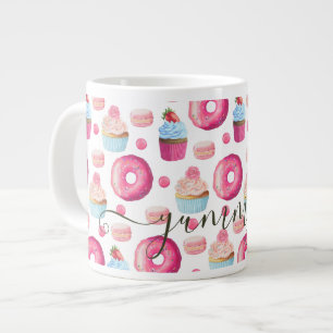 Fun & Colourful Doughnuts, Cupcakes & Cookies Large Coffee Mug