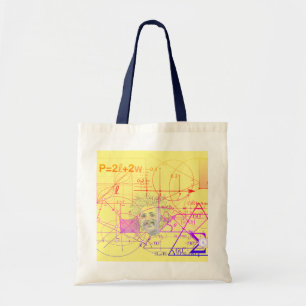 Fun Colourful Equations Geometric Designs Tote Bag