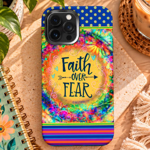 Fun Colourful Faith Over Fear Quote Inspirivity iPhone 12 Case