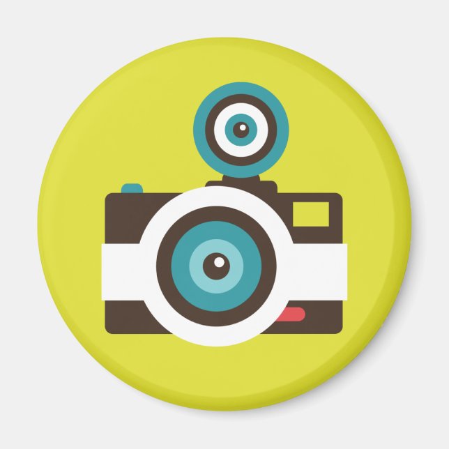 Fun Colourful FishEye Camera Photographer Magnet (Front)