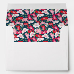 Fun Colourful Floral Pattern Custom Return Address Envelope