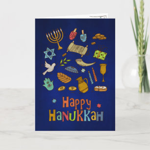 Fun Colourful Happy Hanukkah  Card