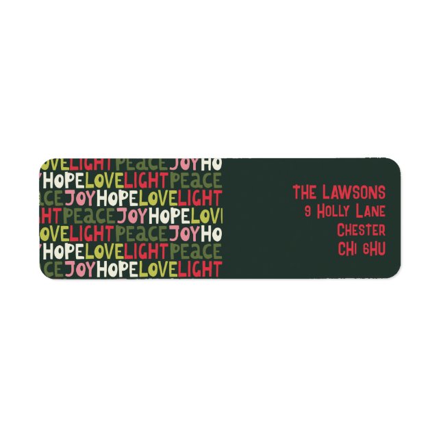 Fun Colourful Holiday Lettering Pattern (Front)