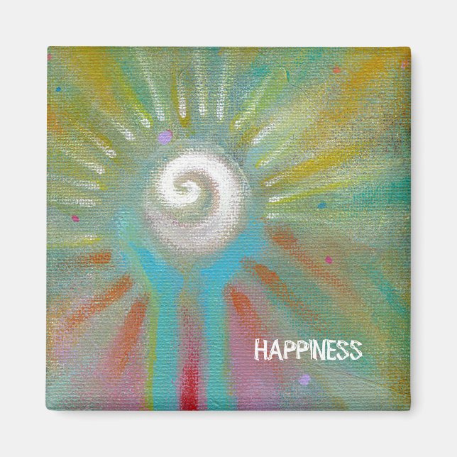 Fun colourful inspirational abstract art customize magnet (Front)