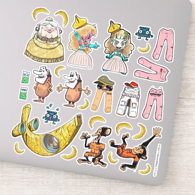 Fun Colourful Kids Comic Scrapbooking Characters  (Detail)