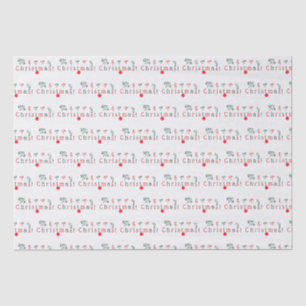Fun Colourful Merry Christmas and Ornament Pattern Tissue Paper