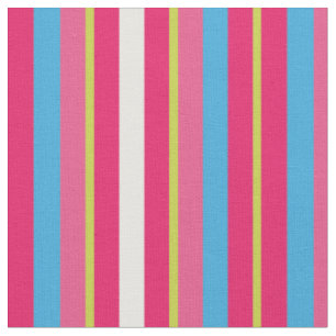 Fun Colourful Multi Stripes Fabric