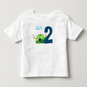 Fun colourful my little monster 2nd birthday  toddler t-shirt