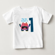 Fun colourful my little monster first birthday bab