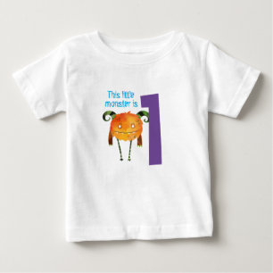 Fun colourful my little monster first birthday baby T-Shirt