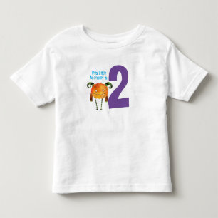 Fun colourful My Little Monster is two birthday  T Toddler T-shirt