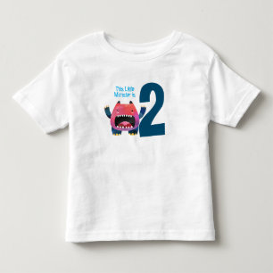 Fun colourful My Little Monster is two birthday T Toddler T-shirt