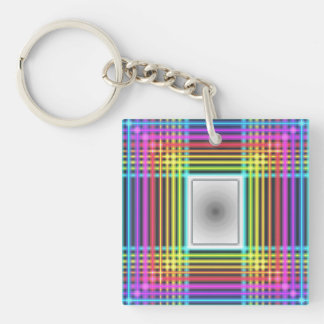 fun, colourful neon lights on acrylic keychain