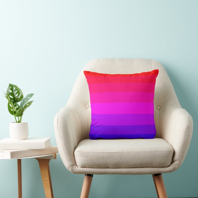 Fun Colourful Ombre Gradient  Throw Pillow (Chair)
