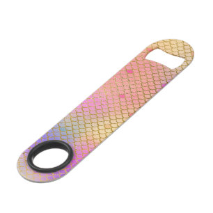 Fun Colourful Ombre Pastel Mermaid Pattern Bar Key