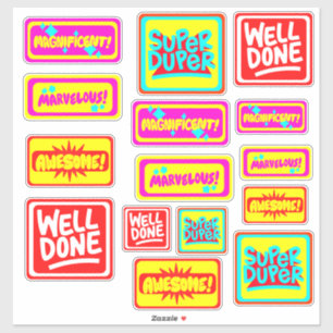 Fun Colourful Pack of Teacher Reward Sticker