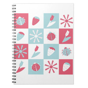 fun colourful pattern notebook