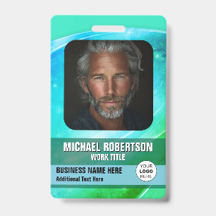 Fun Colourful Personalized Photo Employee Badge