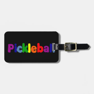 Fun Colourful Pickleball Letters Art Luggage Tag