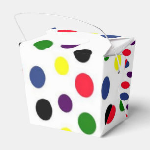 Fun Colourful Polka Dot Favor Box