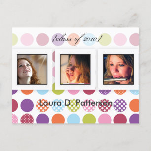 Fun+colourful polka dots, DIY photos postcards