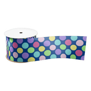 Fun Colourful Polka Dots Satin Ribbon