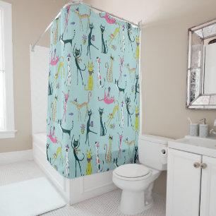 Fun Colourful Quirky Cats Pattern
