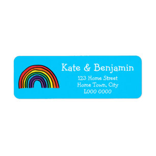 Fun Colourful Rainbow Address Label