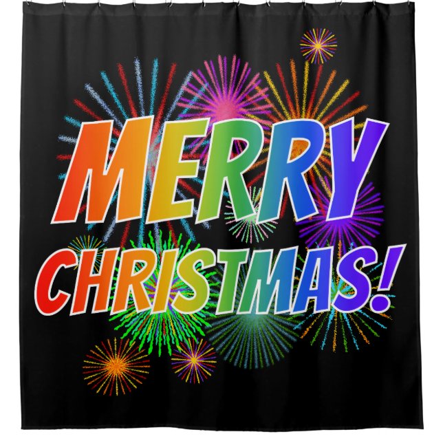 Fun, Colourful, Rainbow Spectrum "MERRY CHRISTMAS! (Front)