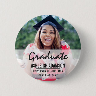 Fun Colourful Silhouettes | Graduation Party 2 Inch Round Button