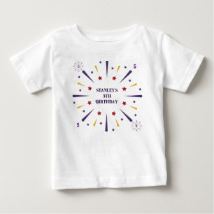 Fun Colourful Star Birthday Party Baby T-Shirt