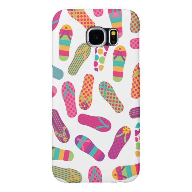 Fun Colourful Summer Flip Flops Pattern Case-Mate Samsung Galaxy Case (Back)
