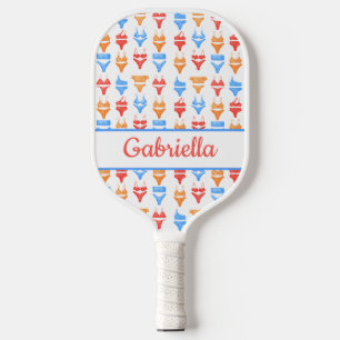 Fun Colourful Summer Swim Personalized Bachelorett Pickleball Paddle