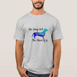 Fun colourful teal Dachshund Customizable T-Shirt