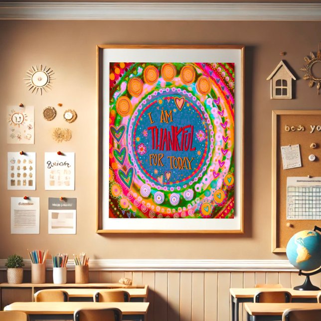 Fun Colourful Thankful for Today Inspirivity Poster (Creator Uploaded)