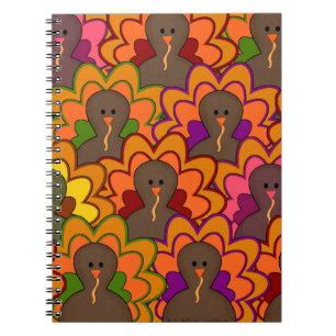 Fun Colourful Thanksgiving Turkeys Notebook
